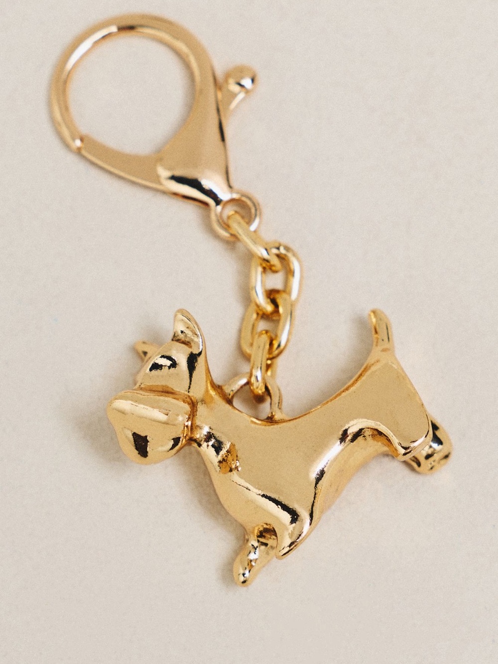 Anthropologie Metal Dog Bag Charm NEW